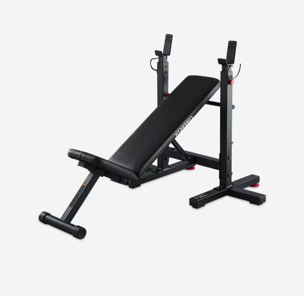 FITNESS | Verstelbare halterbank met haltersteunen, Sport en Fitness, Ophalen, Krachtstation, Borst, Aluminium