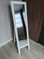 Passpiegel wit, 160x45 cm, Ophalen, Rechthoekig, Minder dan 50 cm, 150 tot 200 cm