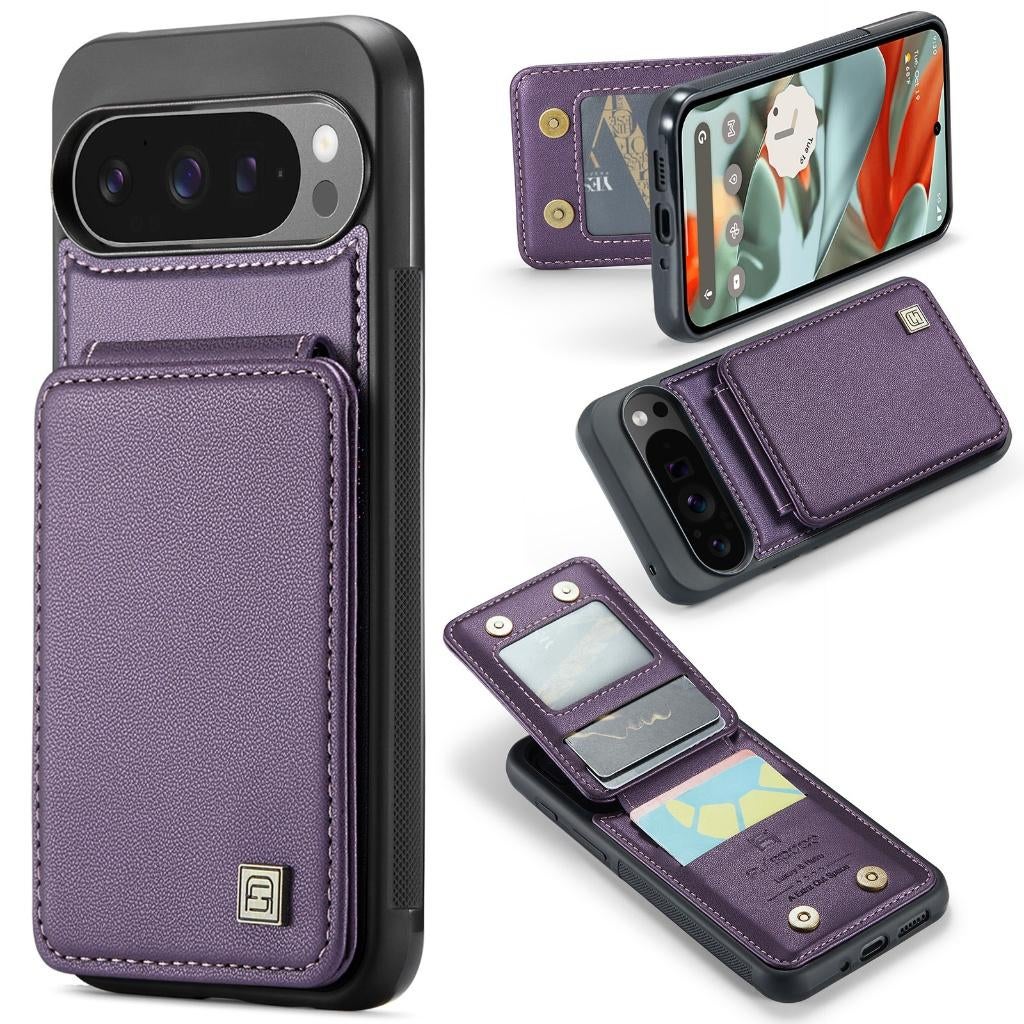 Luxe Portemonnee Backcover voor Google Pixel 8 _ Paars, Verzenden, Nieuw, Hoesje of Tasje