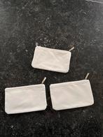 3 Clarins make-uptasjes - glad leer en stof met glitter, Verzenden, Nieuw, Wit, Dame