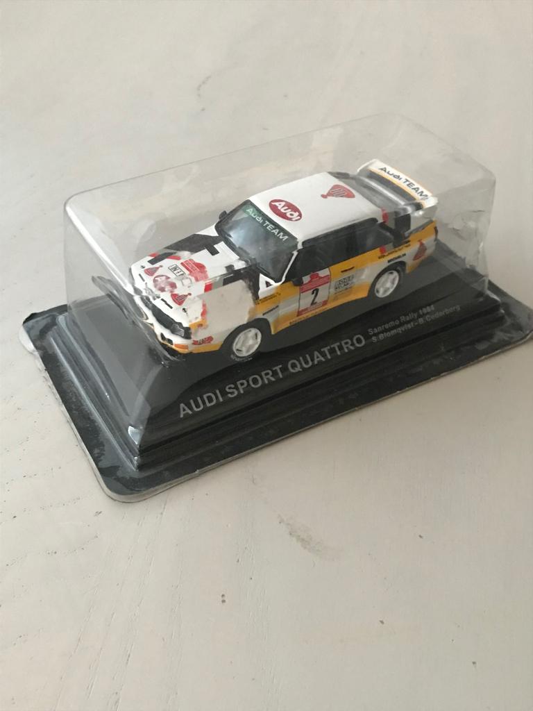Audi Sport Quattro Sanremo 1984 1:43, Ophalen of Verzenden, Zo goed als nieuw, Auto, Overige merken