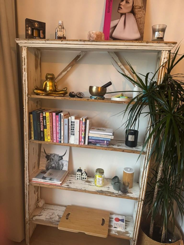 Vintage Antique Bookcase / Cabinet, Ophalen of Verzenden