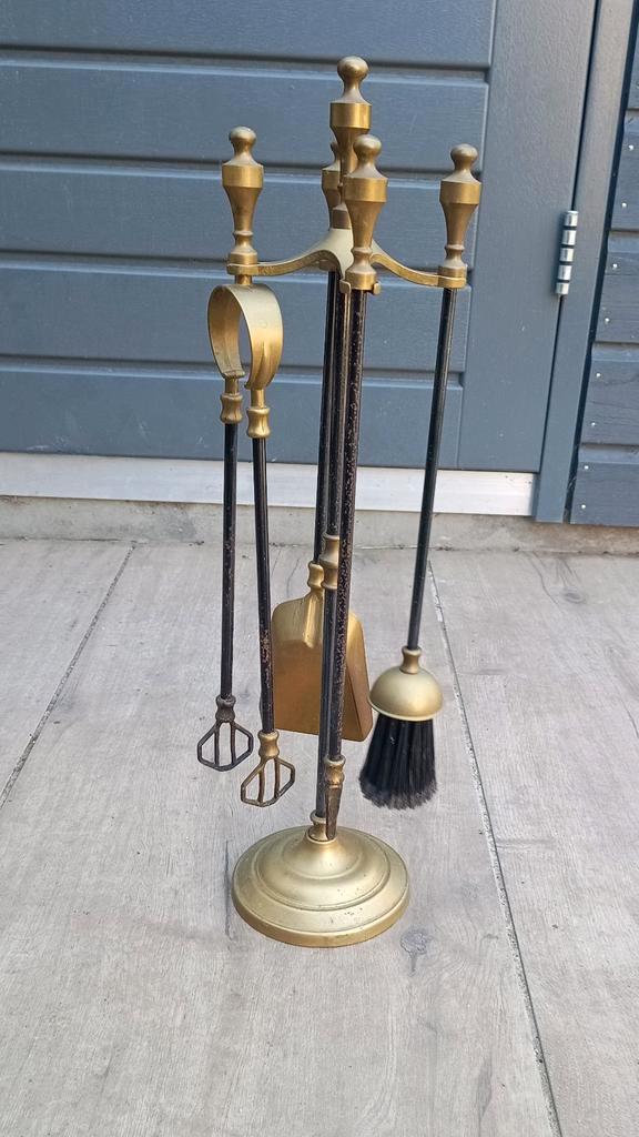 Messing haardstel, Huis en Inrichting, Haarden, Ophalen of Verzenden