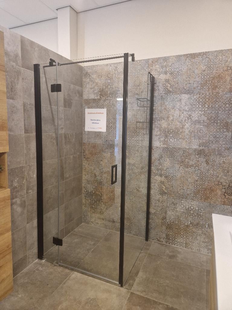 Douchecabine HSK Aperto mat zwart 100x90cm, Ophalen, Nieuw, Glas, Douche