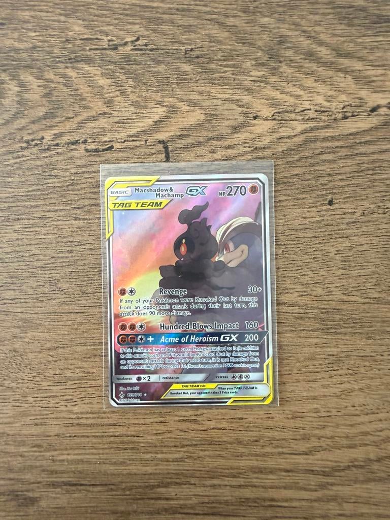 Marshadow & machamp gx, Ophalen of Verzenden, Zo goed als nieuw