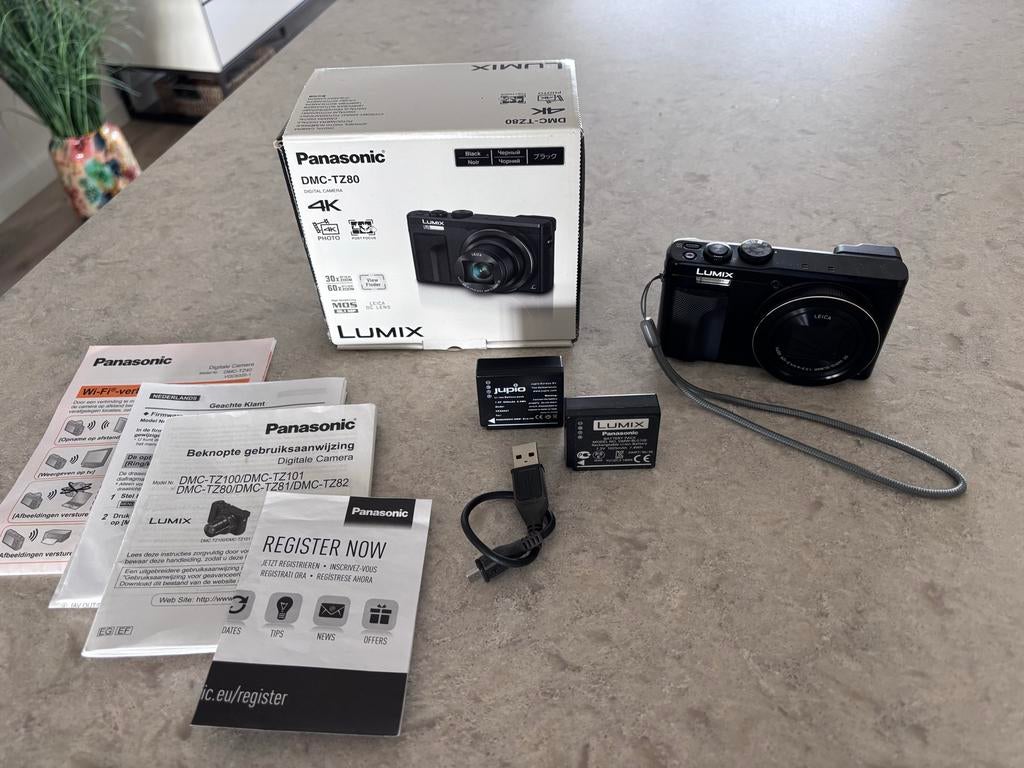 Panasonic Lumix DMC-TZ80 - Compactcamera met 30x zoom, Compact, Ophalen of Verzenden, Zo goed als nieuw, Overige Merken