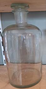 Glazen APOTHEKERS FLES met glazen stop, Ophalen of Verzenden, Gebruikt