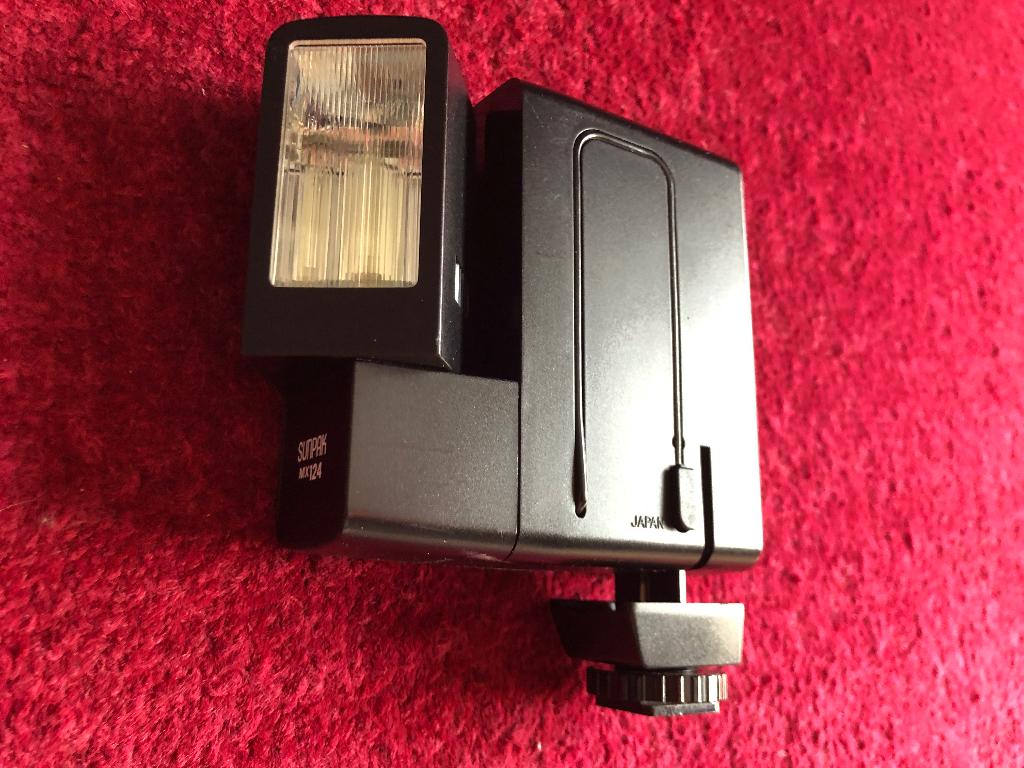 Sunpak flitser MX124 20 in nette staat, Ophalen of Verzenden, Gebruikt, Overige merken, Kantelbaar