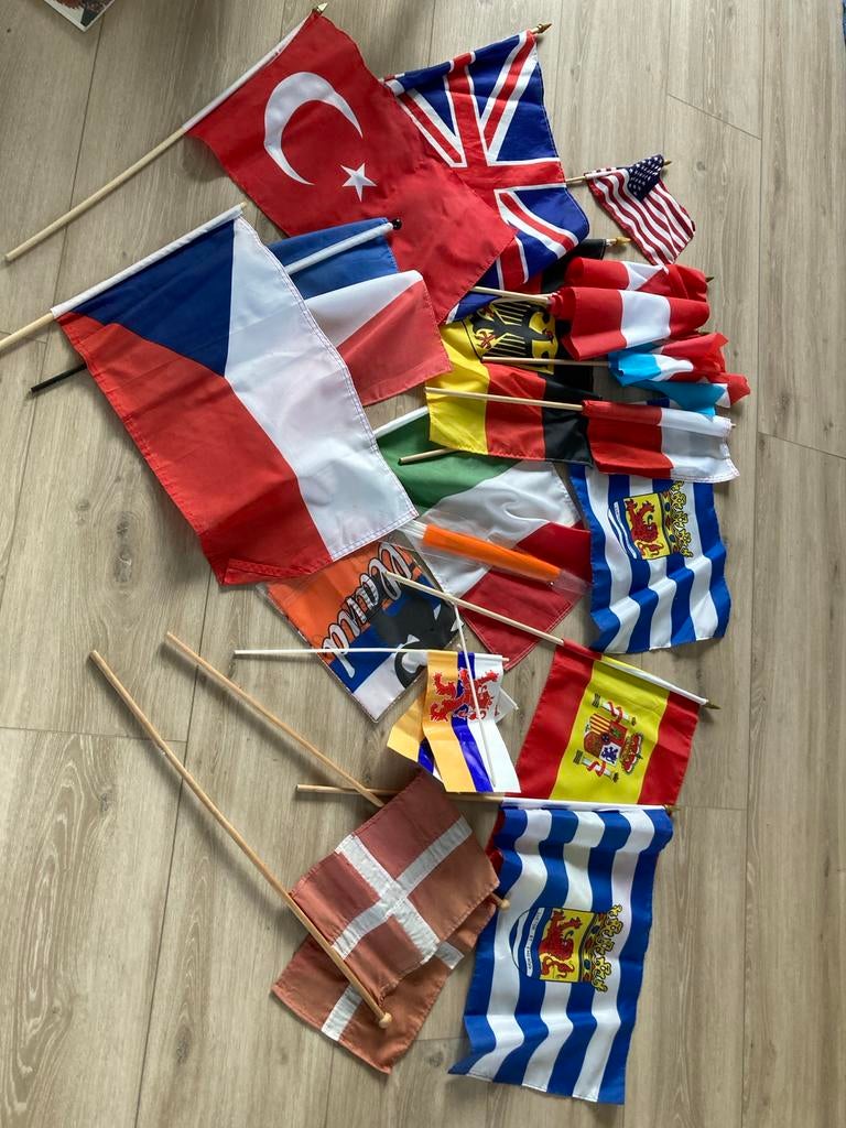 Europa, Amerika, usa, vs, vaantjes, vlaggetjes, landen, Diversen, Vlaggen en Wimpels, Ophalen of Verzenden