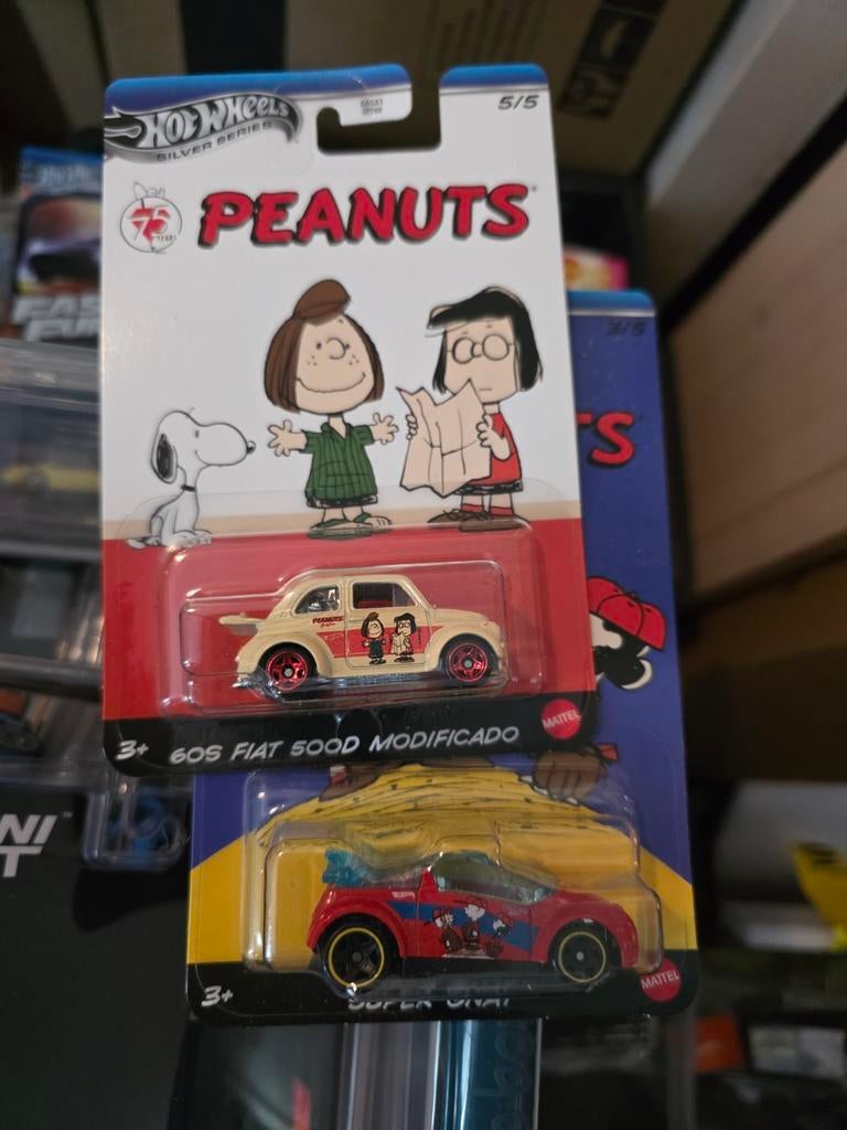 Hot Wheels Peanuts Silver Series 2 stuks, Ophalen of Verzenden, Matel, Onbekend, Onbekend
