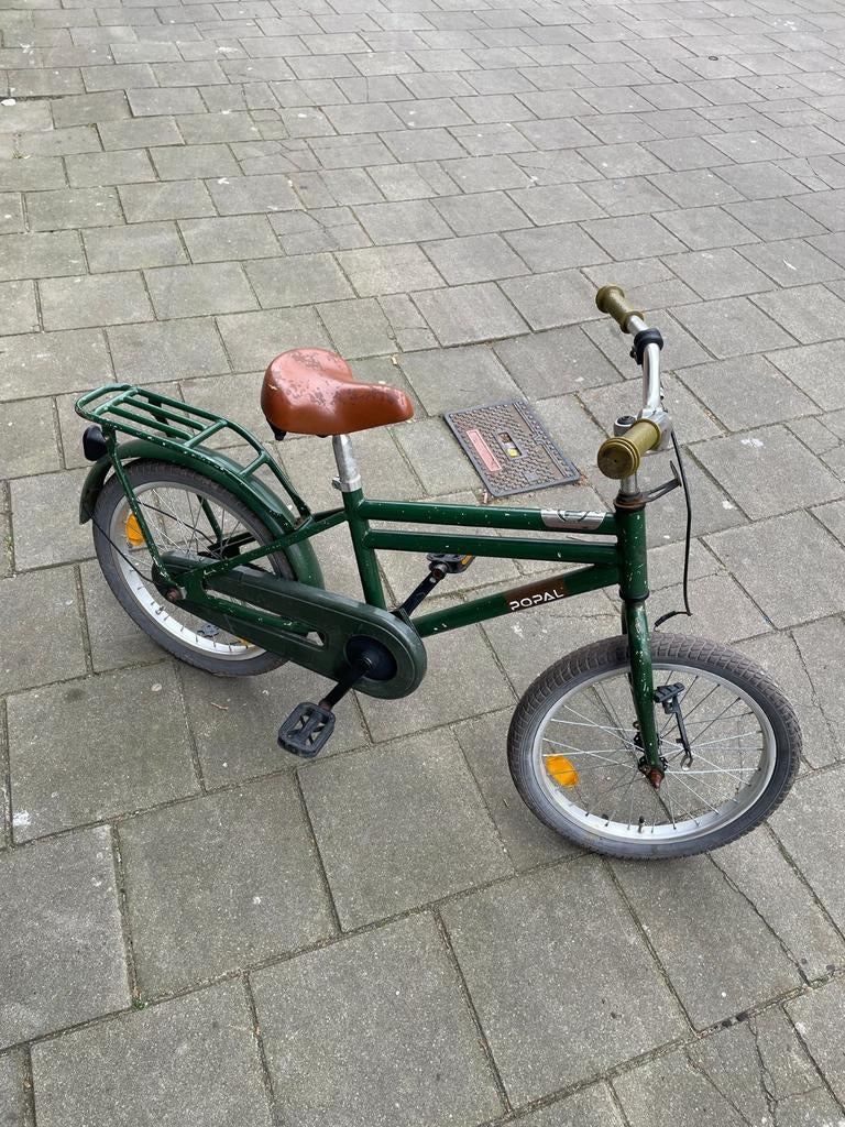 Mooie Popal kinderfiets - Groen, Ophalen of Verzenden, Gebruikt, 16 tot 20 inch, Popal