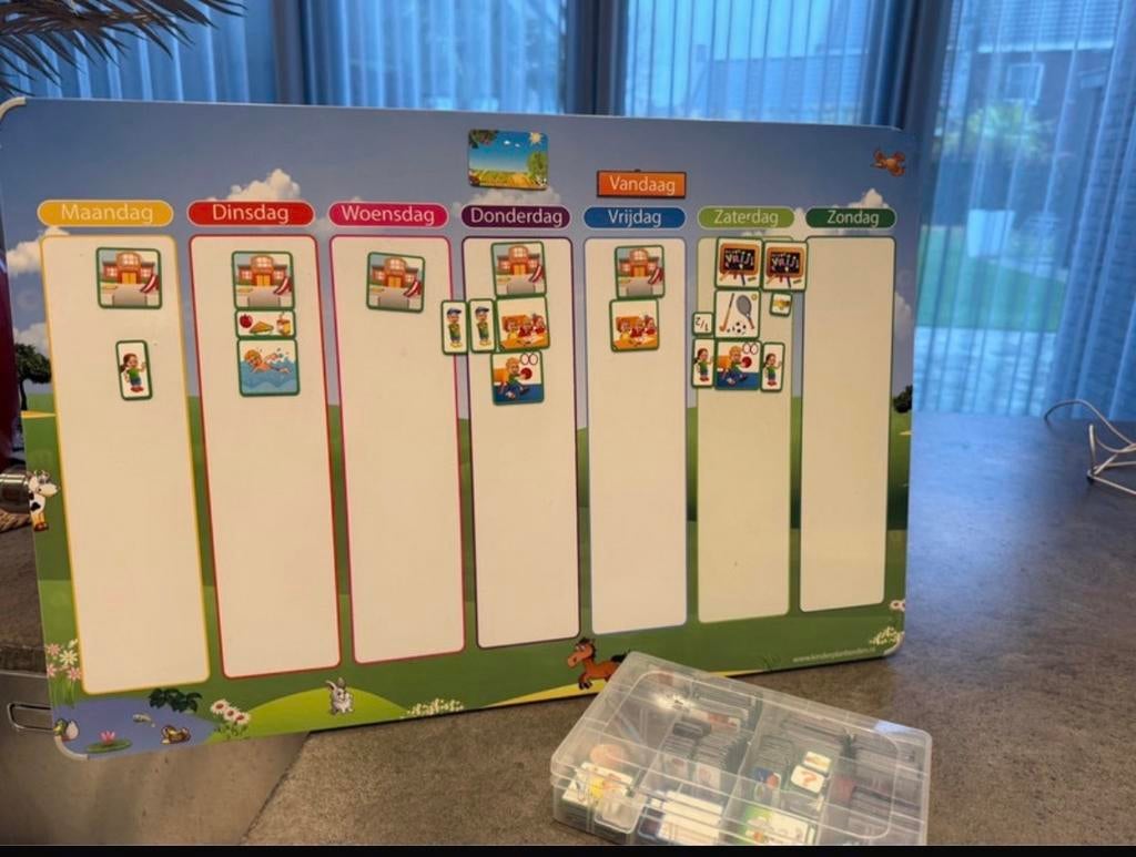 Kinderplanbord met magneten, Kinderen en Baby's, Verzenden, Gebruikt, Ontdekken