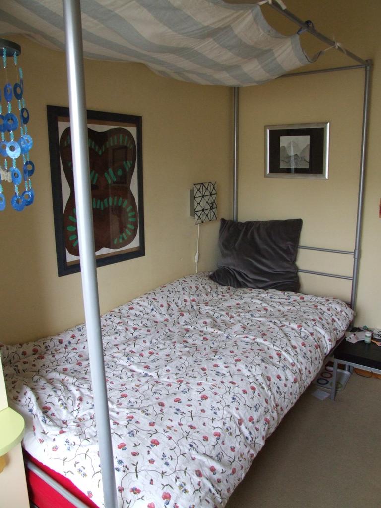 Hemelbed (eenpersoons) te koop, Huis en Inrichting, Slaapkamer | Bedden, Ophalen, 90 cm, Eenpersoons, 200 cm