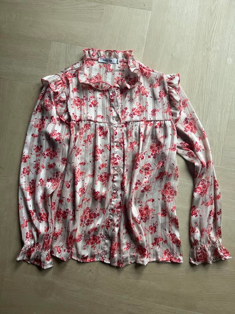 Jubylee doorschijnende blouse maat S/M, Ophalen of Verzenden, Zo goed als nieuw, Maat 36 (S), Roze