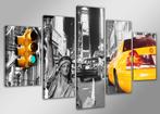 Nieuw * 5 Luik van Canvas * Taxi New York 80x160cm, Ophalen of Verzenden