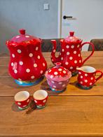Oilily servies: koekjespot, theekan, roomstel, eierdopjes, Keramiek, Overige typen, Ophalen of Verzenden, Zo goed als nieuw