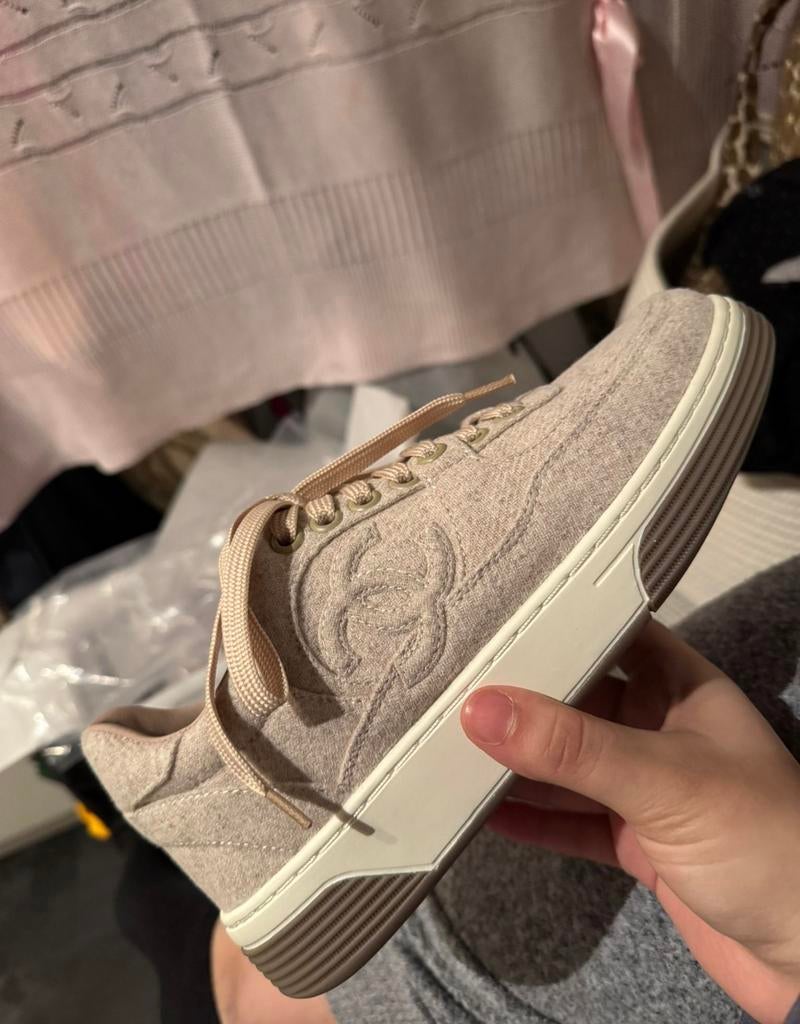 Dames sneakers, Kleding | Dames, Schoenen, Verzenden, Zo goed als nieuw, Beige, Sneakers of Gympen