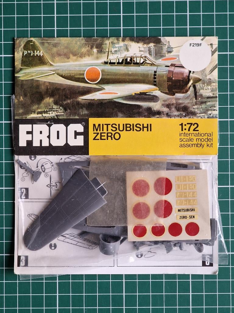 Mitsubishi Zero 1/72 Frog headercard edition, Overige merken, 1:72 tot 1:144, Nieuw, Ophalen of Verzenden