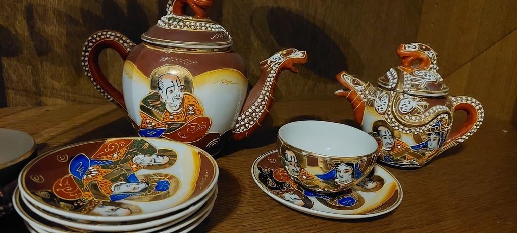 Antiek Chinees theeservies, dun porselein, Antiek en Kunst, Ophalen of Verzenden