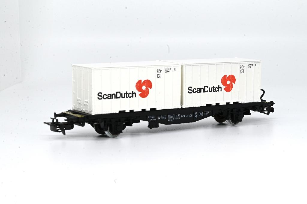 Märklin 4770 - Containerwagen Scan Dutch, Hobby en Vrije tijd, Modeltreinen | H0, Wisselstroom, Verzenden, Wagon, Zo goed als nieuw