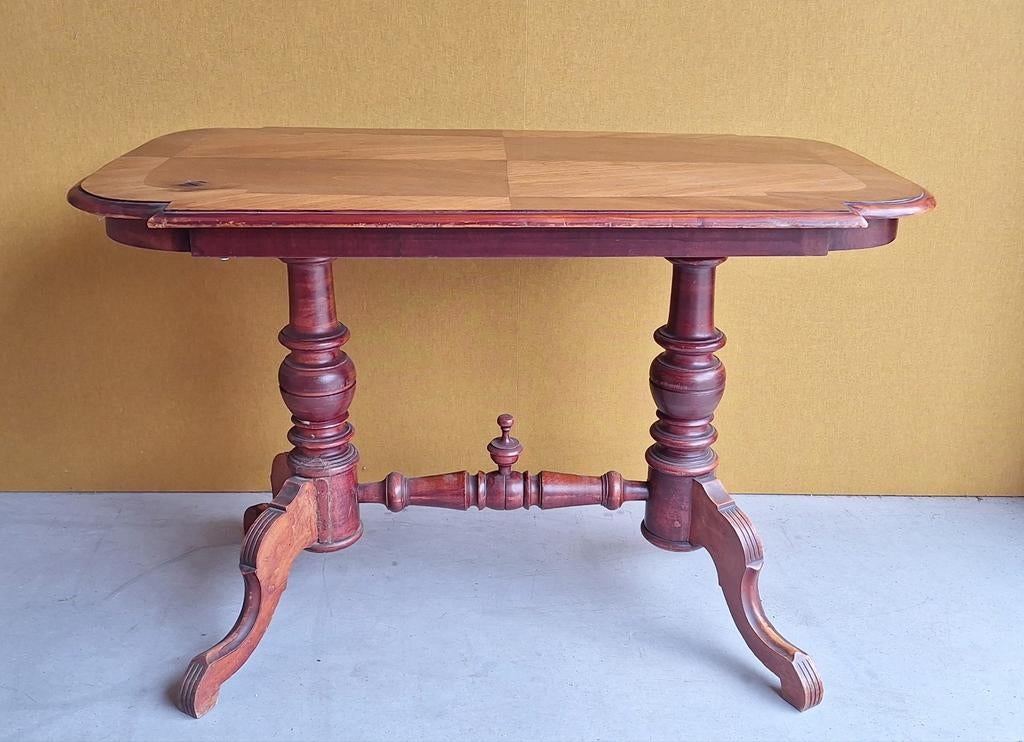 Antieke spinkop tafel, sidetable, bijzettafel, tafeltje, Ophalen