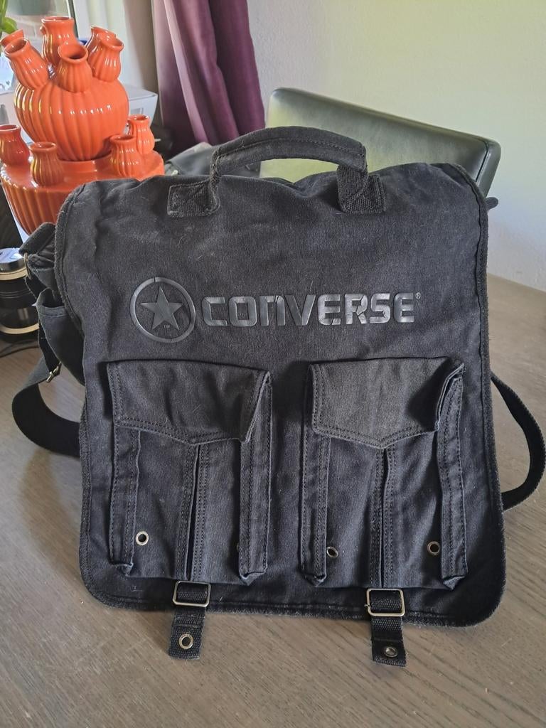 Schooltas/Pukkel Converse Canvas Grote Tas/Big Bag, Ophalen of Verzenden, Zo goed als nieuw, Rugtas