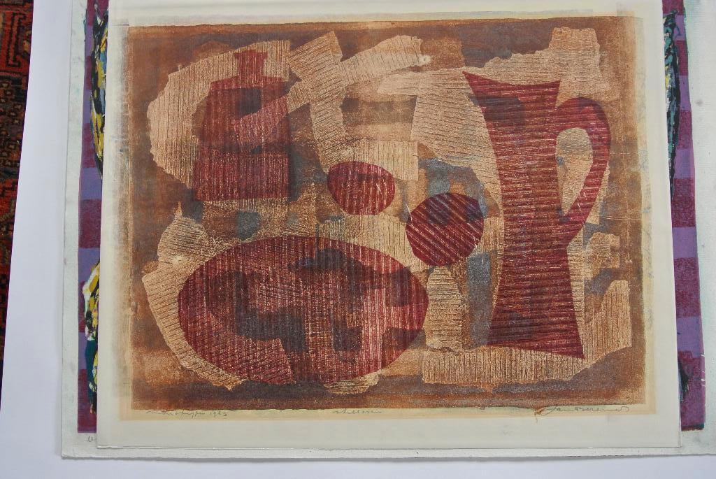 jan bezemer monotype Stilleven, Antiek en Kunst, Ophalen of Verzenden