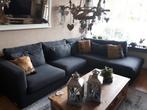 Antracietgrijze bank met lounge gedeelte. Losse kussens, Ophalen, Zo goed als nieuw