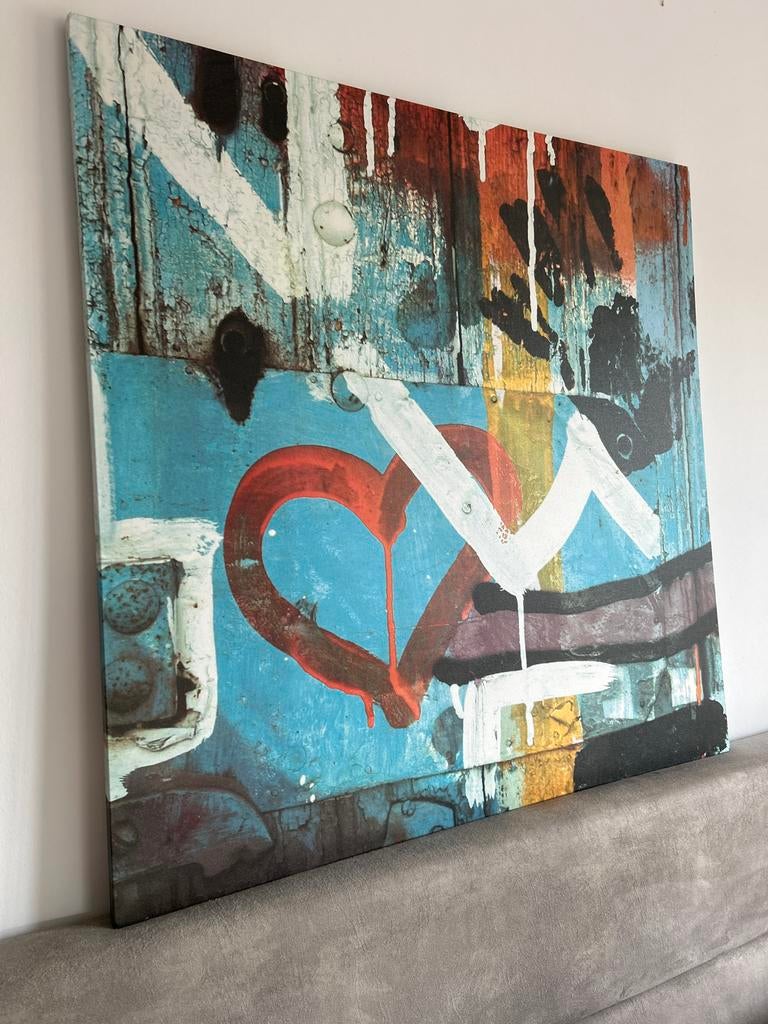 IKEA schilderij met hart en graffiti-stijl, Ophalen