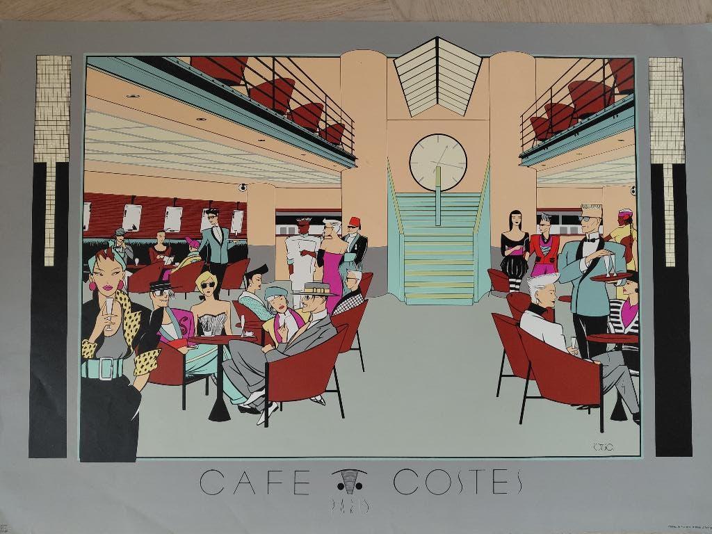 Café Costes Paris kunst, Ophalen of Verzenden, Zo goed als nieuw, A1 t/m A3, Overige vormen