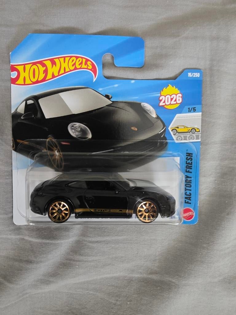 Hot Wheels Porsche 911 Carrera T - Zwart/Goud, Ophalen of Verzenden, Nieuw, Auto
