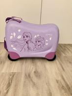 Paarse Frozen kinderkoffer met wieltjes, 40 tot 60 cm, 30 cm of meer, Gebruikt, Paars