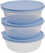 Nieuwe Tupperware Ruimtekommen Set - 3 x 630ml, Ophalen of Verzenden, Nieuw, Blauw, Bak of Kom