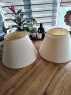 2 lampenkappen per 2 10e, Ophalen, Beige, Rond, Minder dan 25 cm