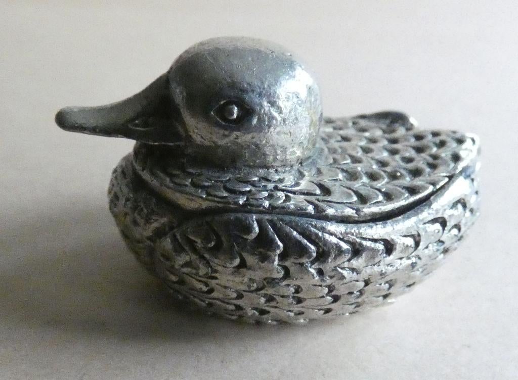 A19-20 Prachtige antieke eenden pillen doosje, Antiek en Kunst, Curiosa en Brocante, Ophalen of Verzenden