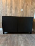 Ikea Besta - Opberger - Zwartbruin met Deuren, Ophalen, Overige materialen, 100 tot 150 cm, Zo goed als nieuw