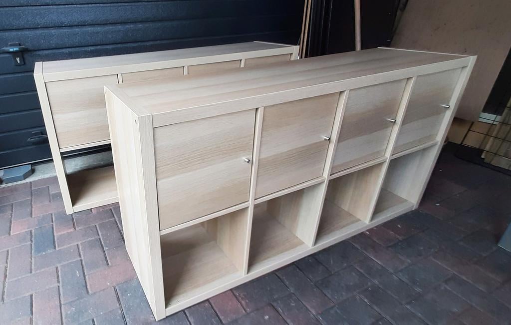 2x ikea kallax Vakkenkast met deurtjes, Huis en Inrichting, Kasten | Wandmeubels, Ophalen, Zo goed als nieuw