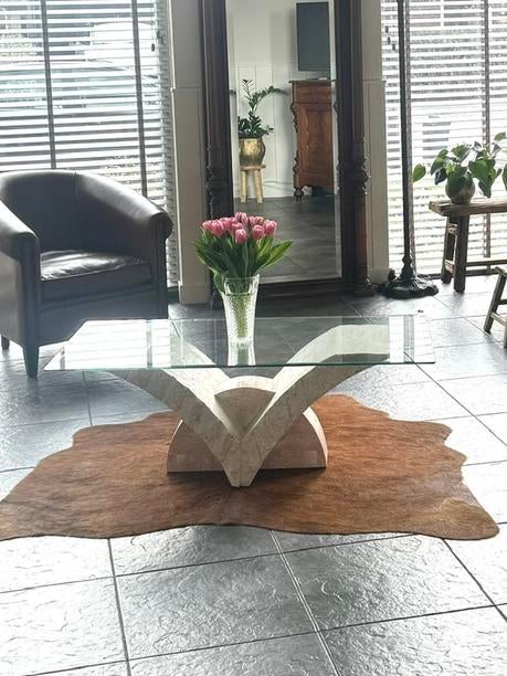 Bijzettafel | Mactan steen, Huis en Inrichting, Ophalen, Zo goed als nieuw