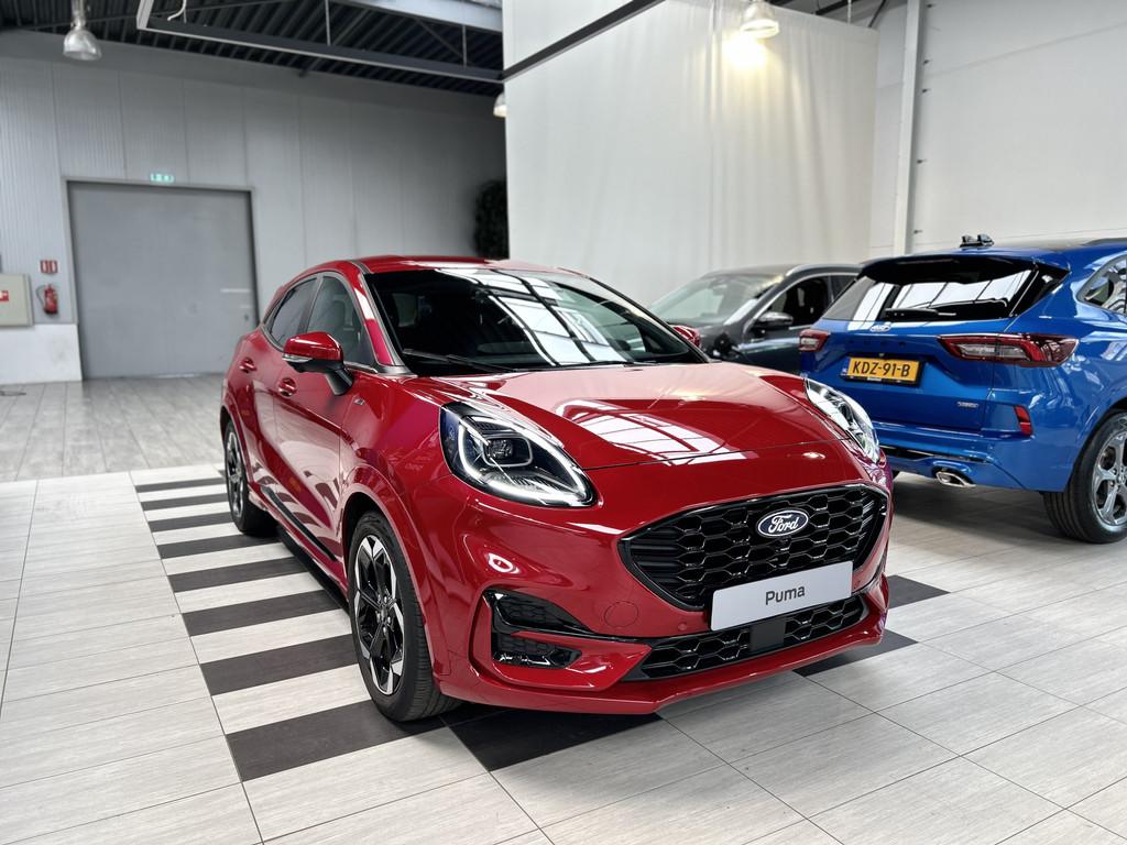 Ford Puma EcoBoost Hybrid 125 pk ST-Line X | Trekhaak | Wint, 12 maanden, 125 pk, Zwart, 1226 kg
