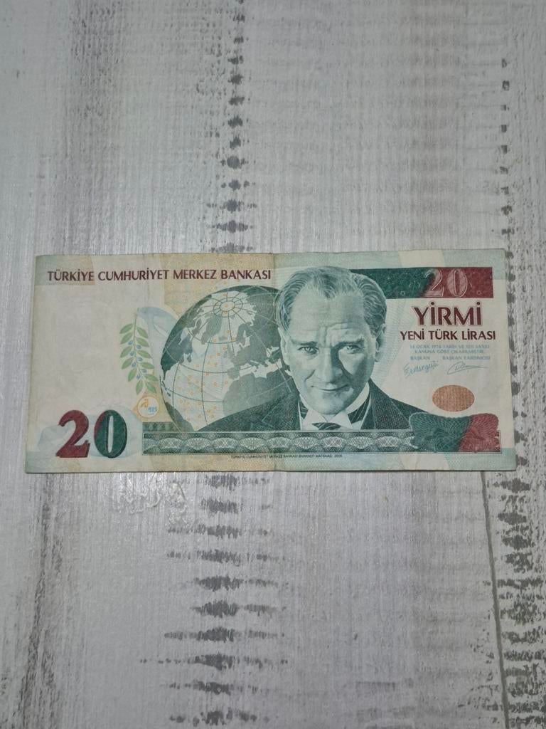 Turkije 20 Yirmi Yeni Turk Lirasi 2005 biljet, Postzegels en Munten, Bankbiljetten | Europa | Niet-Eurobiljetten, Ophalen of Verzenden