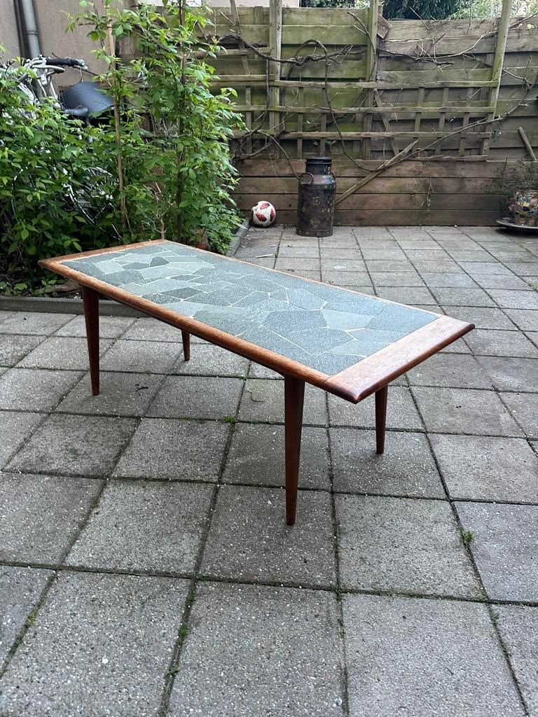 Tafel natuursteen lounge laag tafeltje, Huis en Inrichting, Tafels | Bijzettafels, Ophalen, Zo goed als nieuw, Rechthoekig, 75 cm of meer
