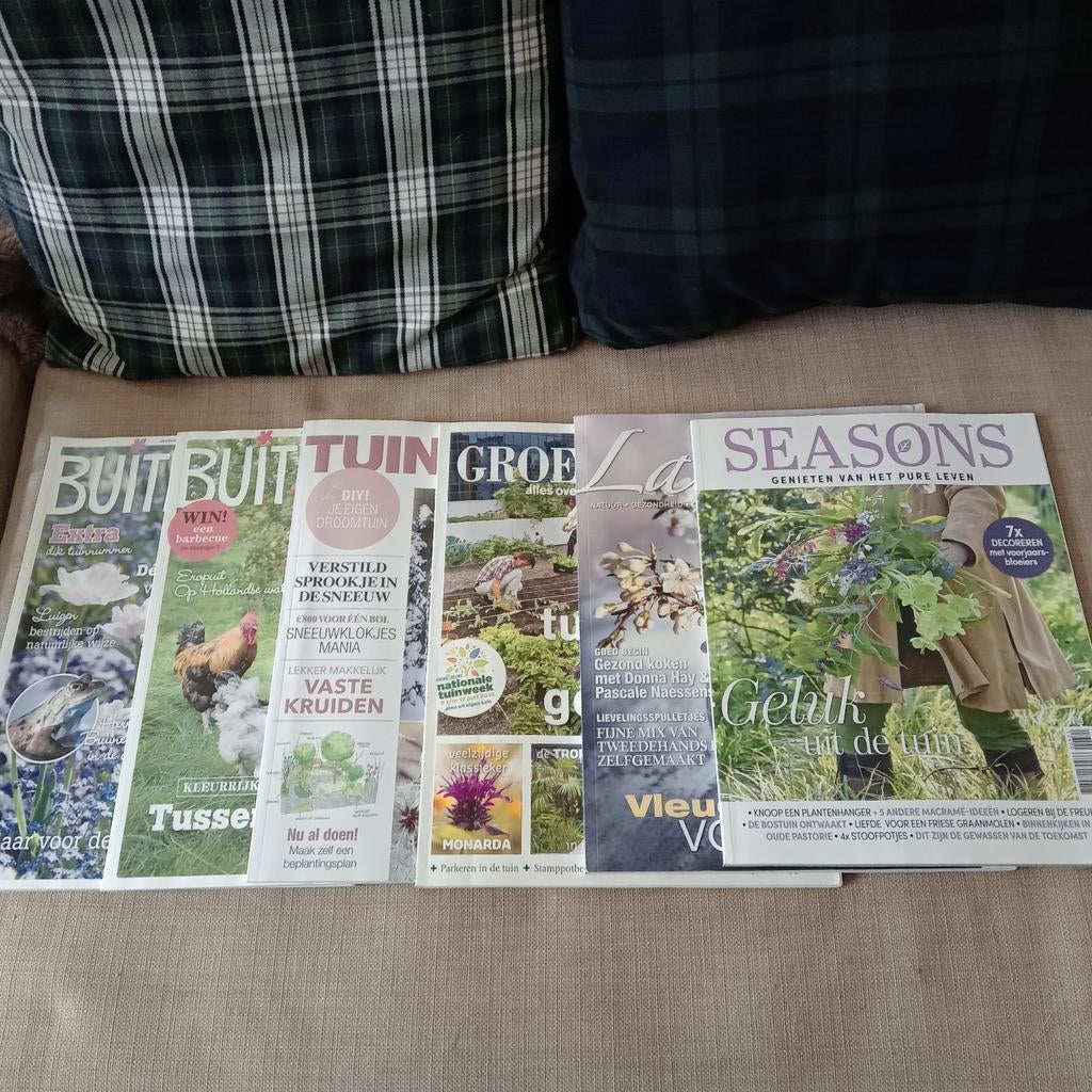6 tijdschiften magazines tuinbladen Seasons, Landidee, etc, Ophalen, Gelezen, Wetenschap en Natuur