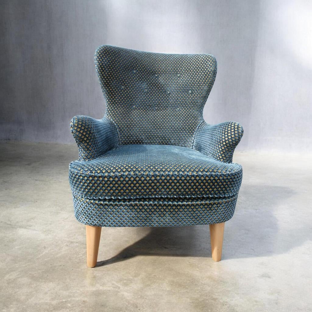 Artifort fauteuil, Huis en Inrichting, Fauteuils, Zo goed als nieuw, Hout, Stof, 75 tot 100 cm, 75 tot 100 cm, Ophalen of Verzenden