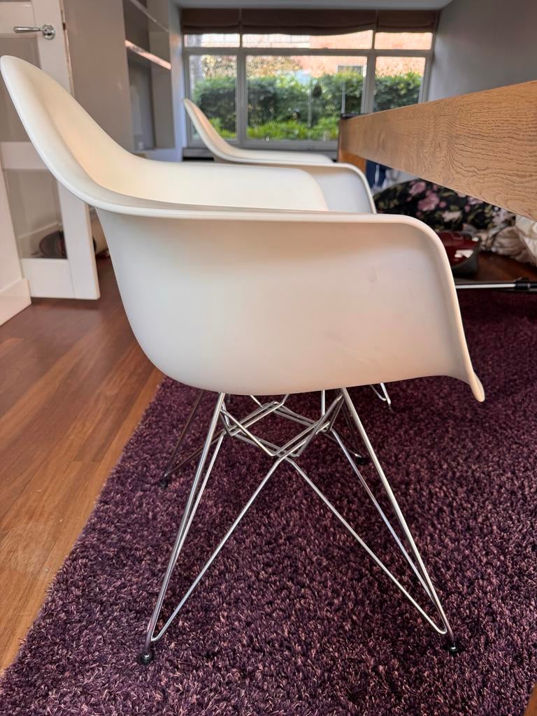 4x originele Vitra Eames DAR stoelen, wit, Ophalen, Kunststof, Gebruikt, Wit