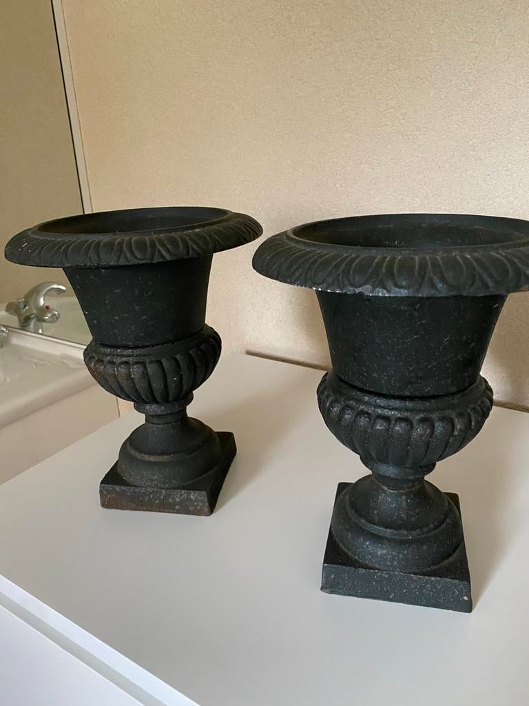 Gietijzeren vazen, Ophalen of Verzenden, Gebruikt