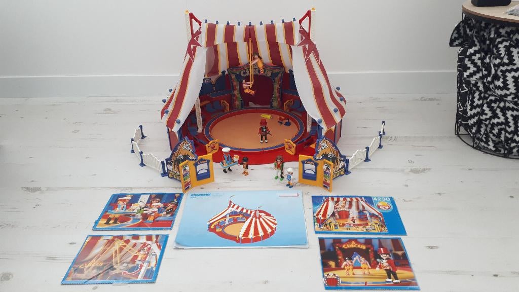 Playmobil Groot circus met licht (4230), compleet, Ophalen of Verzenden, Zo goed als nieuw, Complete set