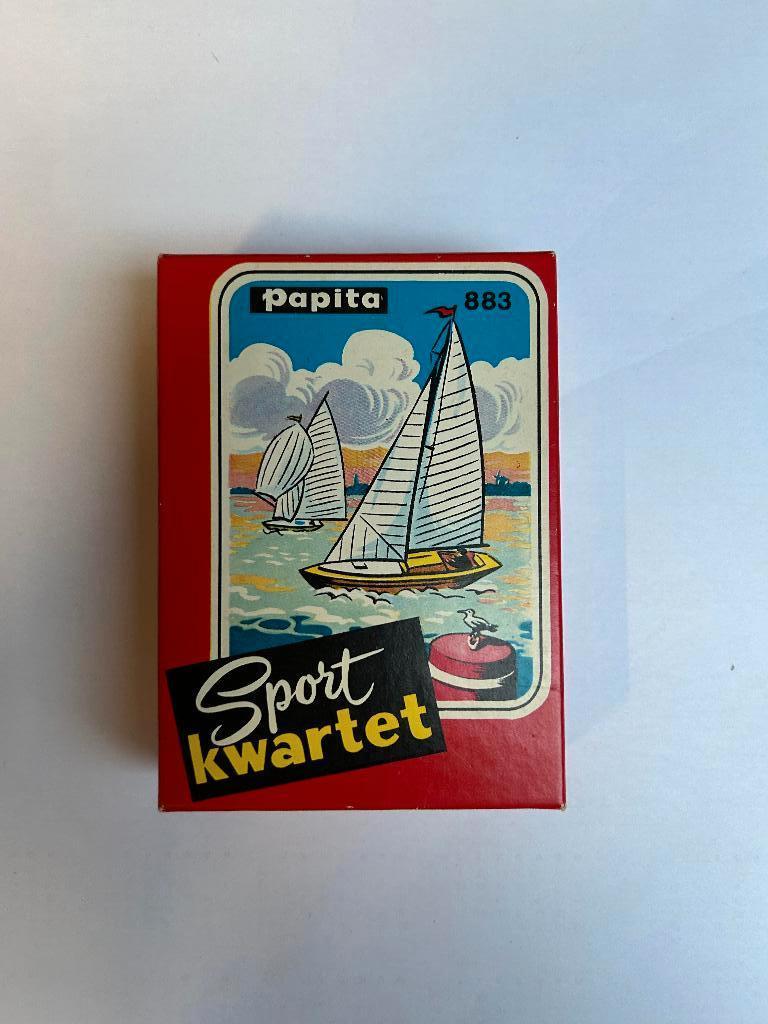 Papita sport kwartetspel 1965, Verzamelen, Speelkaarten, Jokers en Kwartetten, Verzenden, Zo goed als nieuw, Kwartet(ten)