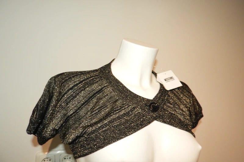Moschino CheapandChic goud zwart vest bolero Nieuw S, Overige kleuren, Verzenden, Nieuw, Moschino