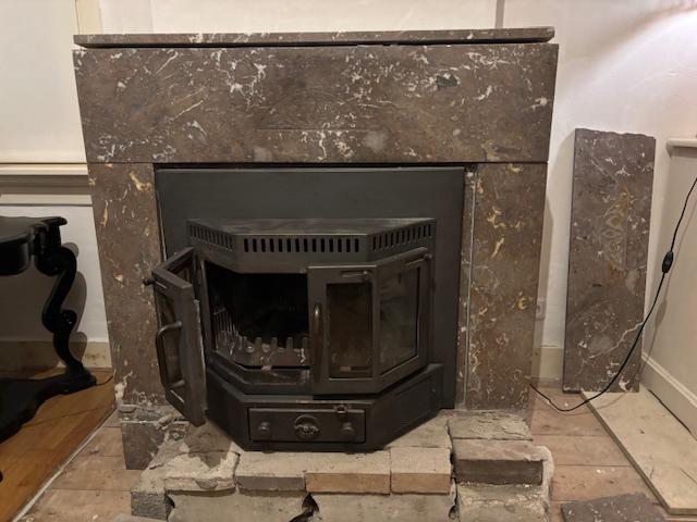 Marmer voor art deco openhaard, Huis en Inrichting, Ophalen, Gebruikt, Overige materialen, Minder dan 50 cm