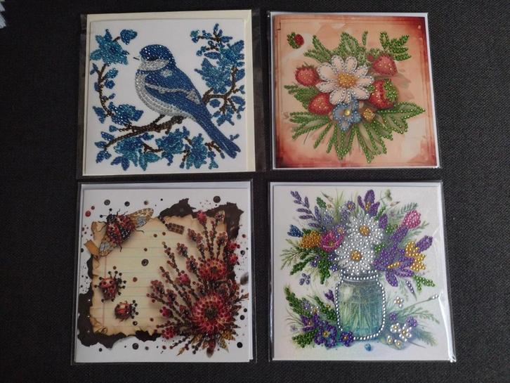 Pakket van 16 dubbele kaarten met envelop (handmade), Hobby en Vrije tijd, Kaarten | Zelfgemaakt, Nieuw, Overige thema's, Ophalen of Verzenden